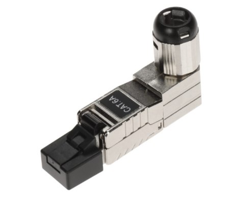 WTYK MODULARNY KĄTOWY EKRANOWANY RJ45/FTP6A-HAND-KAT