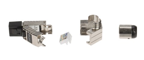 WTYK MODULARNY KĄTOWY EKRANOWANY RJ45/FTP6A-HAND-KAT