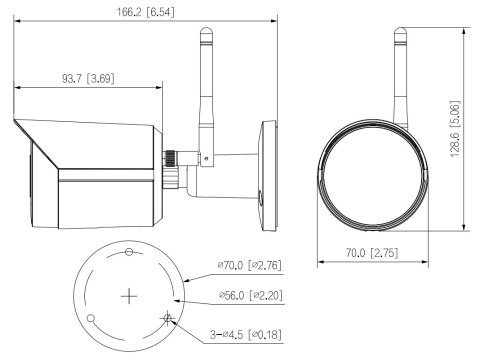 KAMERA IP IPC-HFW1230DS-SAW-0360B Wi-Fi - 1080p 3.6 mm DAHUA