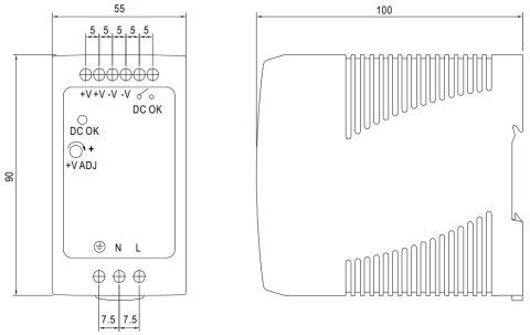 ZASILACZ IMPULSOWY MDR-100-12