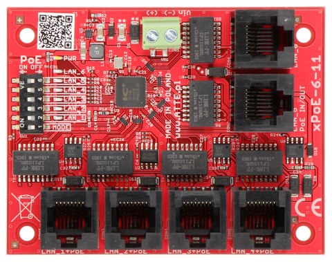 SWITCH POE XPOE-6-11-OF 5-PORTOWY ATTE