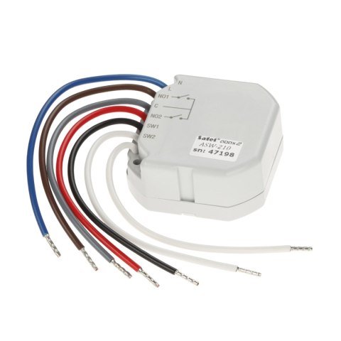 BEZPRZEWODOWY DWUKANAŁOWY STEROWNIK 230V AC ASW-210 (Smart 2-CH Relay) ABAX/ABAX2 SATEL