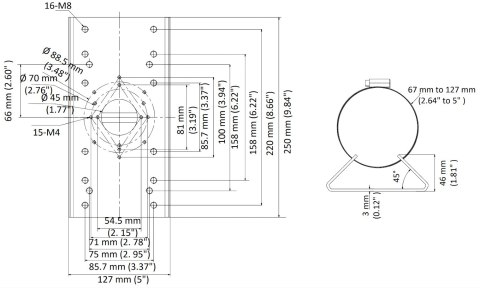 UCHWYT NA SŁUP DS-1275ZJ-SUS Hikvision