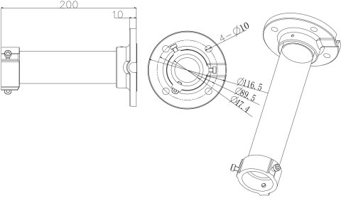 UCHWYT SUFITOWY KAMERY DS-1661ZJ Hikvision