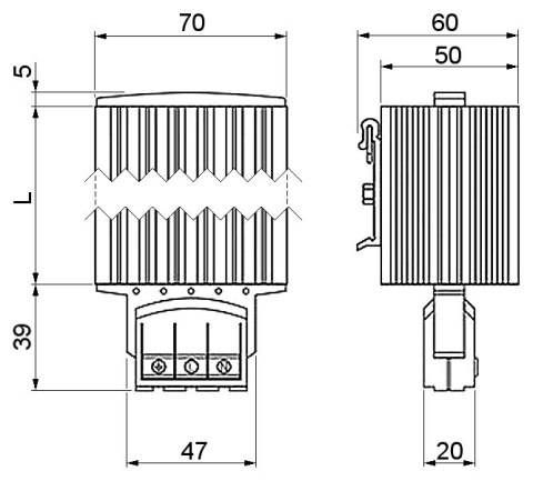 OGRZEWACZ PÓŁPRZEWODNIKOWY HG-140-150W