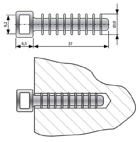 TRZYMAK D-10*P100