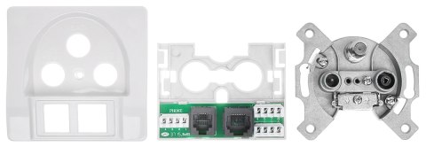 GNIAZDO KOŃCOWE GAR-SAT/2RJ R-TV SAT+RJ45+RJ11