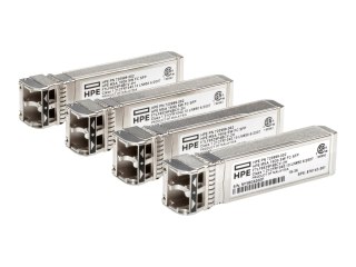 HPE MSA - Moduł nadajnik/odbiornik SFP+ - Kanał światłowodowy 16 Gb (krótkofalowy) (pakiet 4)