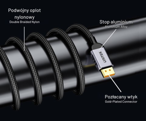 KABEL DISPLAYPORT C1626GY01-1.5M 1.5 m, 16K @ 60 Hz, UNITEK