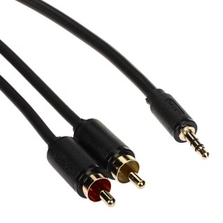 PRZEWÓD C19022BK03 2 x CINCH / Jack TRS 3.5 mm 3 m UNITEK