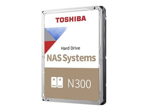 Toshiba N300 NAS - Dysk twardy - 8 TB - wewnętrzny - 3,5" - SATA 6Gb/s - 7200 obr/min - bufor: 256 MB