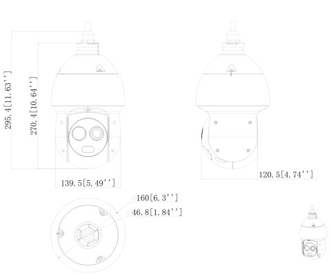 HYBRYDOWA KAMERA TERMOWIZYJNA IP TPC-SD2241-TB3F4-DW-S2 3.5 mm - 960p, - 4 Mpx 4 mm DAHUA