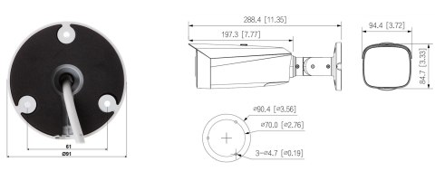 KAMERA WANDALOODPORNA IP IPC-HFW5459T1-ASE-PV-0280B-PRO WizColor WizMind - 4 Mpx 2.8 mm DAHUA