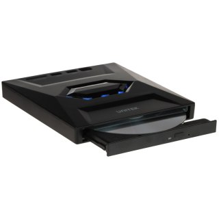 NAGRYWARKA ZEWNĘTRZNA CD/DVD T1037A01 Z HUBEM USB I CZYTNIKIEM KART SD UNITEK