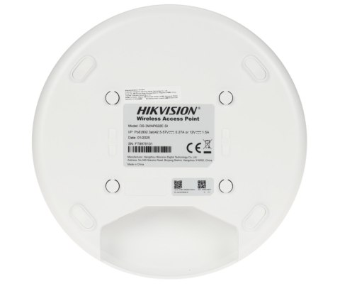 PUNKT DOSTĘPOWY DS-3WAP622E-SI Wi-Fi 6, 2.4 GHz, 5 GHz 575 Mb/s + 2400 Mb/s Hikvision