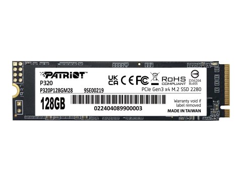 Patriot P320 - SSD - 128 GB - wewnętrzny - M.2 2280 - PCIe 3.0 x4 (NVMe)