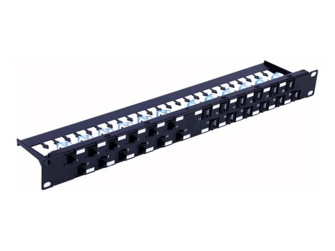 TECHly Professional - Krosownica - do montażu na stelażu - CAT 6a - UTP - RJ-45 X 24 - czarny - 1U - 19"