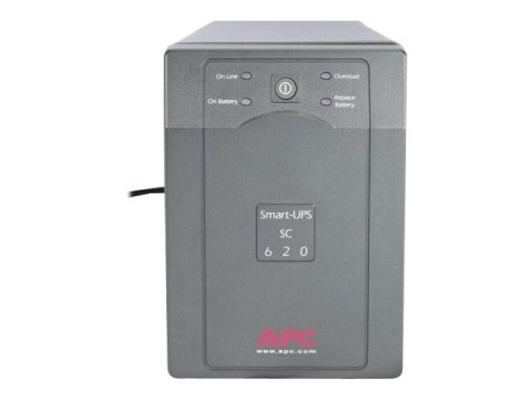 APC Smart-UPS SC 620VA - UPS - AC 120 V - 390 wat - 620 VA - złącza wyjściowe: 4 - szary - brak sprzedaży w CO, VT i WA