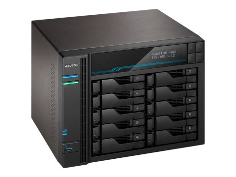 ASUSTOR Lockerstor 10 Pro AS7110T - Serwer NAS - 10 wnęki - SATA 6Gb/s - RAID 0, 1, 5, 6, 10, JBOD - RAM 8 GB - 2.5 Gigabit Ethe