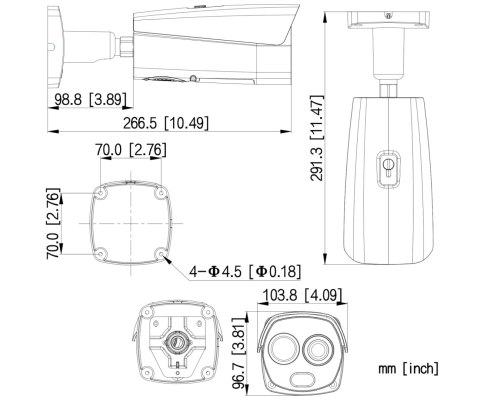 HYBRYDOWA KAMERA TERMOWIZYJNA IP TPC-BF2241-TB3F4-DW-S2 3.5 mm - 960p, 4.0 mm - 4 Mpx DAHUA