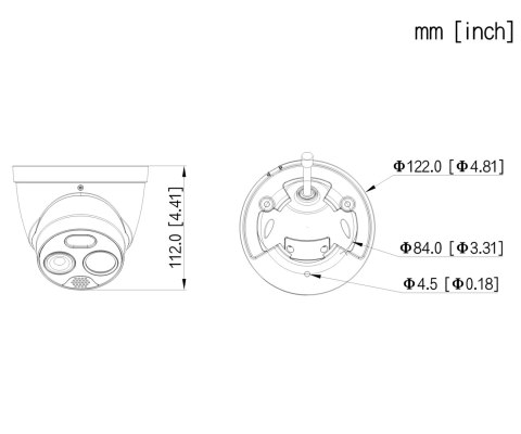 HYBRYDOWA KAMERA TERMOWIZYJNA IP TPC-DF1241-TB7F8-DW-S8 7 mm - 960p, 8 mm - 4 Mpx DAHUA