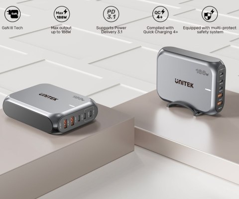STACJA ŁADUJĄCA USB P1234AGY01-EU GaN UNITEK