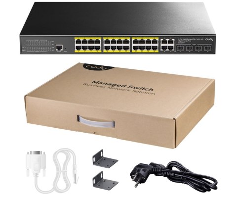 SWITCH POE GS2028PS4-300W 24-PORTOWY SFP CUDY