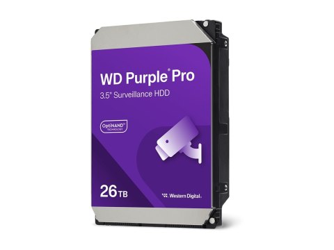 WD Purple Pro WD260PURP - Dysk twardy - 26 TB - nadzór, wideo inteligentne - wewnętrzny - 3,5" - SATA 6Gb/s - 7200 obr/min - buf