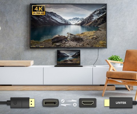 ADAPTER DISPLAYPORT / HDMI V1608A 1.8 m 4K UHD UNITEK