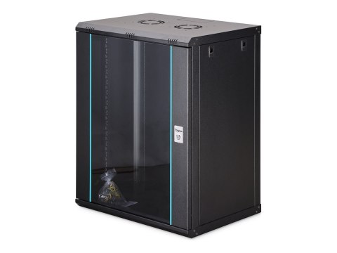 DIGITUS Dynamic-N series - Stojak szafa - 600 x 450 mm (SxG), do samodzielnego montażu - do montażu na ścianie - czarny, RAL 900