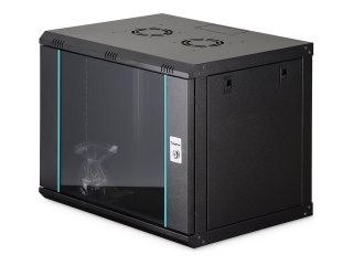 DIGITUS Dynamic-N series - Stojak szafa - 600 x 450 mm (SxG), do samodzielnego montażu - do montażu na ścianie - czarny, RAL 900
