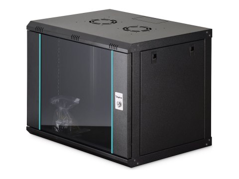 DIGITUS Dynamic-N series - Stojak szafa - 600 x 450 mm (SxG), do samodzielnego montażu - do montażu na ścianie - czarny, RAL 900