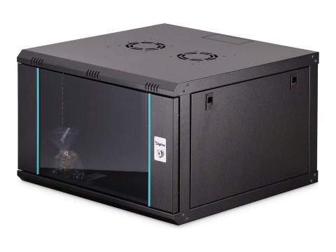 DIGITUS Dynamic-N series - Stojak szafa - 600 x 600 mm (SxG), niezamontowany - do montażu na ścianie - czarny, RAL 9005 - 7U - 1