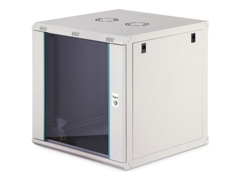 DIGITUS Dynamic-N series - Szafa - 600 x 600 mm (SxG), niezamontowany - do montażu na ścianie - RAL 7035, szary - 12U - 19"
