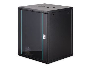 DIGITUS Dynamic-N series - Szafa - 600 x 600 mm (SxG), niezamontowany - do montażu na ścianie - czarny, RAL 9005 - 16U - 19"