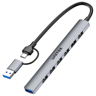 HUB USB 2.0 / 3.0 H1209AGY01 15 cm UNITEK