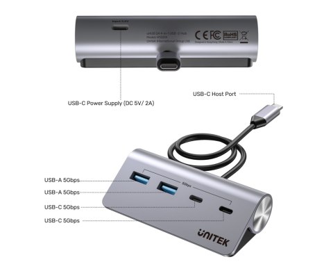 HUB USB 3.0 H1337AGY01 30 cm UNITEK