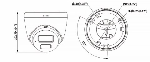 KAMERA IP DS-2CD1347G3-LIU(2.8MM) Smart Hybrid Light - 4 Mpx Hikvision