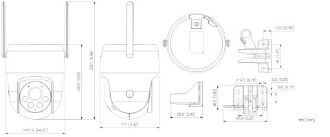KAMERA IP SZYBKOOBROTOWA P3AS-PV Picoo A2 Wi-Fi 6 - 3 Mpx 4 mm DAHUA