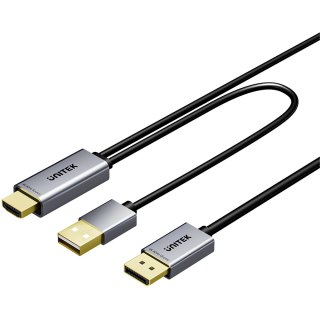 KONWERTER HDMI / DISPLAYPORT V1714AGY01 1.8 m, 4K UHD UNITEK