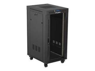 Lanberg FF01 series V2 - Stojak szafa - 600 x 800, do samodzielnego montażu, z drzwiami szklanymi, LCD - z termostat, 4 wentylat