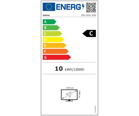 MONITOR CCTV HDMI, VGA, AUDIO LM22-J200 21.5 " - Full HD 100 Hz DAHUA