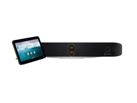 HP Poly Studio X72 - Pasek wideo Wszystko w Jednym (pasek wideo, kontroler dotykowy Poly TC10) - Certyfikat Zoom, Certyfikat Mic