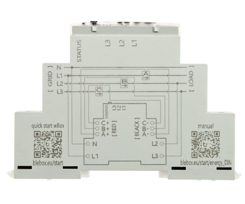 INTELIGENTNY LICZNIK ENERGII ELEKTRYCZNEJ ENERGYMETER-DIN/BLEBOX Wi-Fi,
