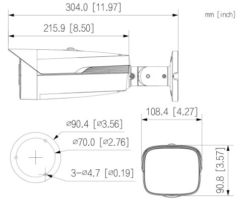 KAMERA AHD, HD-CVI, HD-TVI, CVBS HAC-HFW1509MH-A-LED-0360B-S3 Full-Color - 5 Mpx 3.6 mm DAHUA