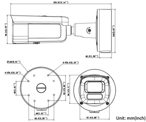 KAMERA WANDALOODPORNA IP DS-2CD26166G3-IZS2UY/SL(2.8-12MM)(EF) Smart Hybrid Light ColorVu 3.0 - 16 Mpx - MOTOZOOM Hikvision