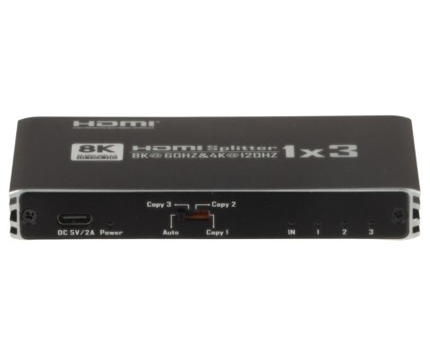 ROZGAŁĘŹNIK HDMI-SP-1/3-2.1 PAWONIK