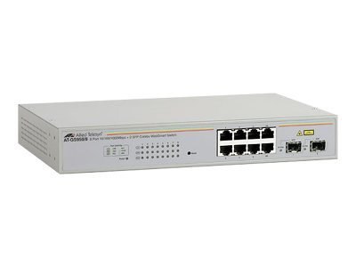 Allied Telesis AT GS950/8 WebSmart Switch - Przełącznik - Tak - 8 x 10/100/1000 + 2 x dzielony SFP - stacjonarny