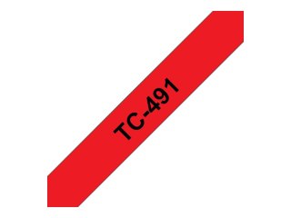 Brother - Czarno na czerwonym - Roll (0,9 cm) taśma laminowana - dla P-Touch PT-2000, PT-3000, PT-500, PT-5000, PT-8
