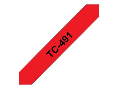 Brother - Czarno na czerwonym - Roll (0,9 cm) taśma laminowana - dla P-Touch PT-2000, PT-3000, PT-500, PT-5000, PT-8